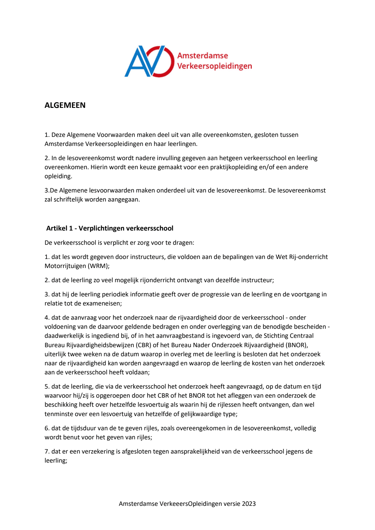 Amsterdamse VerkeersOpleidingen