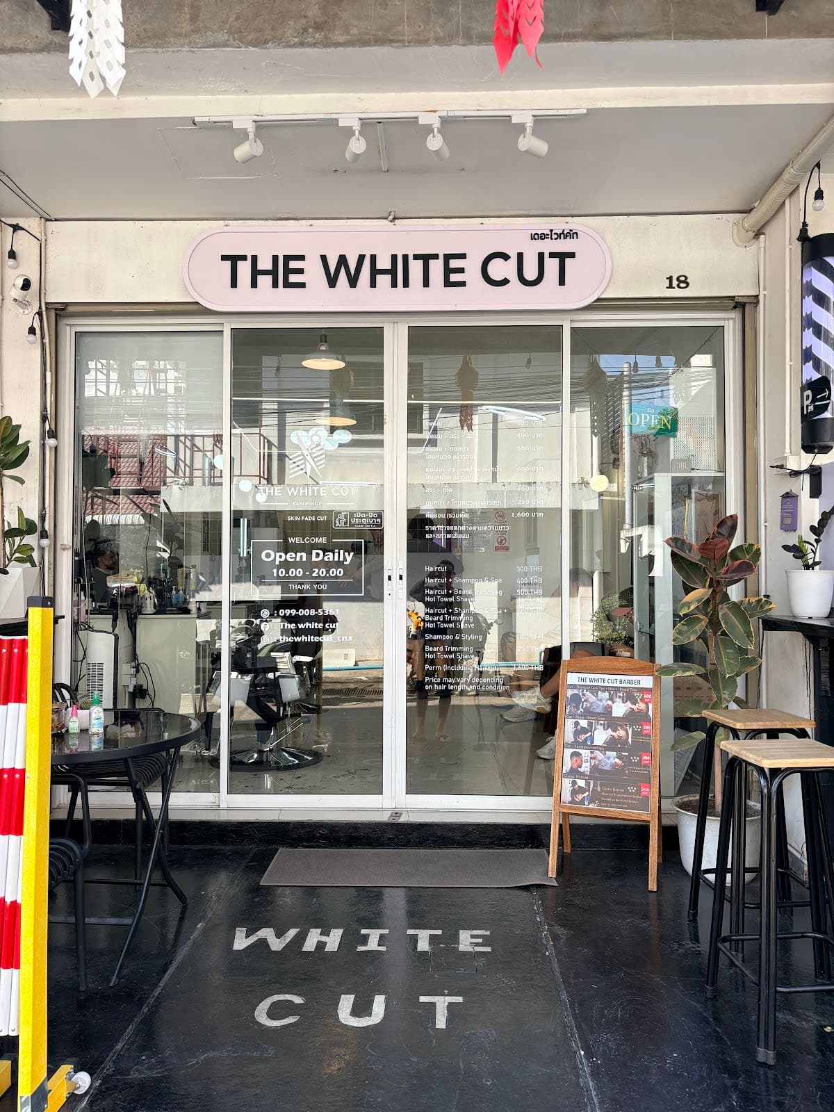 The white cut barber